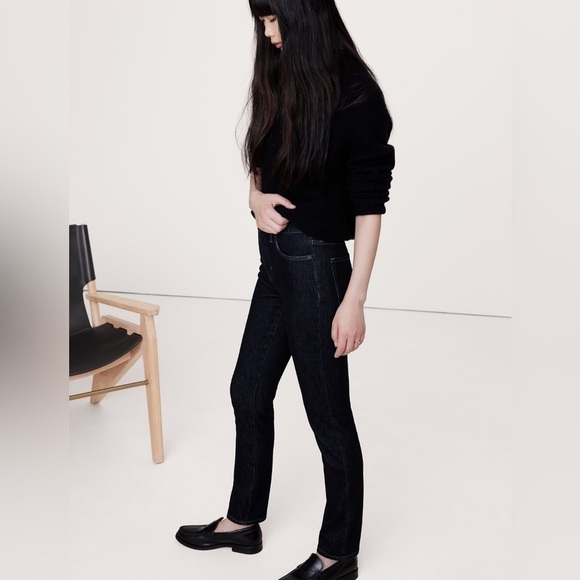 AS IS! NWT! Banana Republic Rinse Dark Wash The Slim Jean - Size 27 🔹 - Picture 3 of 11